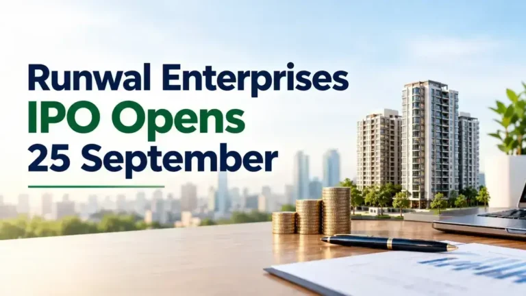 Runwal Enterprises IPO 2026 Mumbai real estate developer price band ₹290-305 issue ₹500 crore GMP ₹18 allotment September 30 listing October 5 NSE BSE
