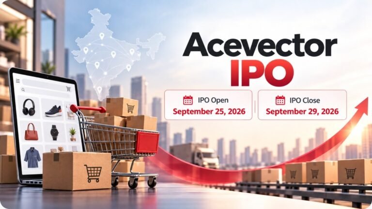 AceVector IPO peer comparison Nykaa FSN E-Commerce FirstCry Brainbees Meesho e-commerce valuation revenue EPS table FY2026