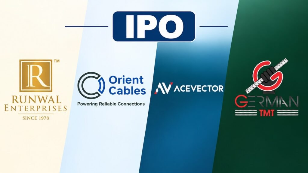 IPO GMP today comparison table for Orient Cables German Green Steel AceVector Runwal Enterprises October 2026