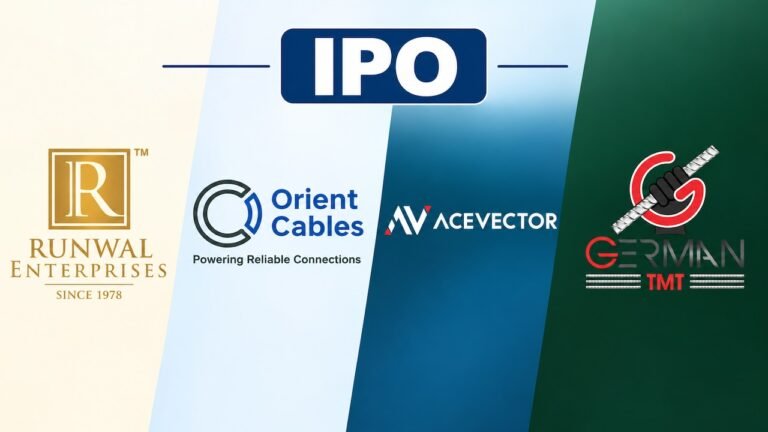 IPO GMP today comparison table for Orient Cables German Green Steel AceVector Runwal Enterprises October 2026